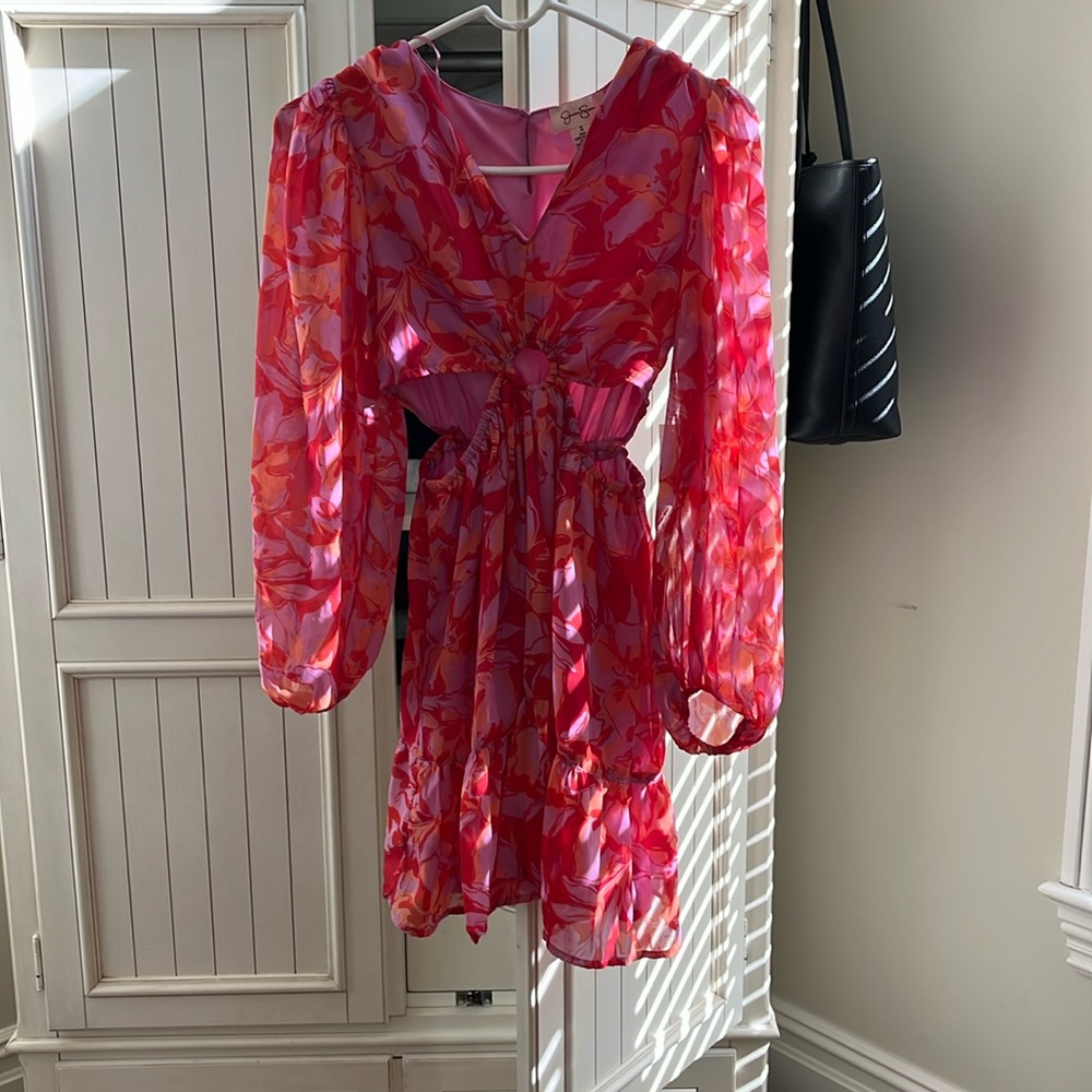 colorful long sleeve dress